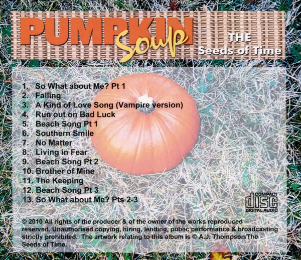 Back cover for Pumpkin Soup album by The Seeds of Time