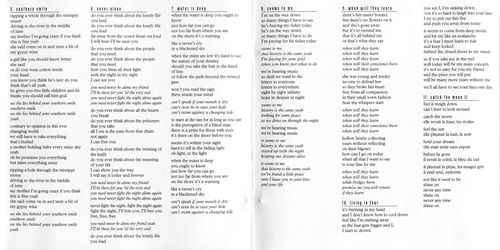 Leaflet with track information and lyrics for Spirit album by The Seeds of Time